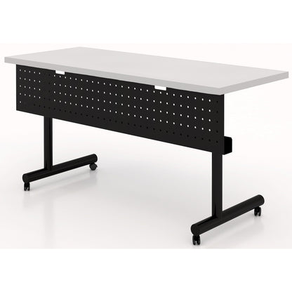 Lorell 48" Training Table Modesty Panel - 42" Width x 3" Depth x 10" Height - Steel - Black - 1 Each