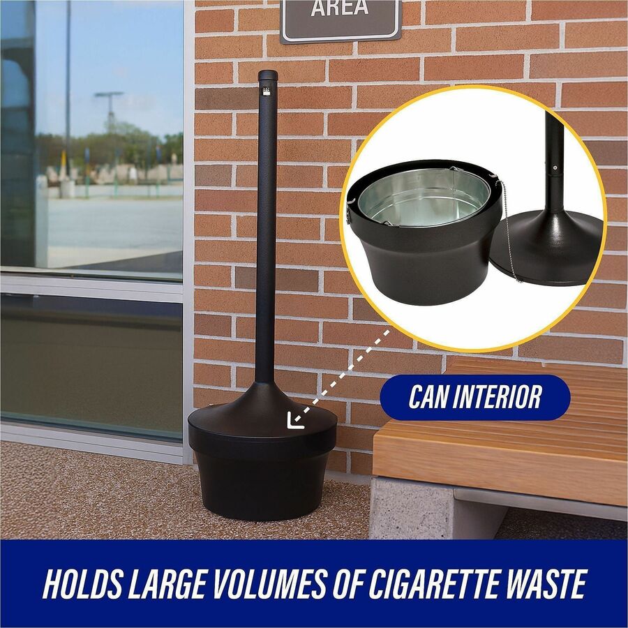 Genuine Joe 4.25 Gal Fire-safe Smoking Receptacle - 4.25 gal Capacity - 1 Each