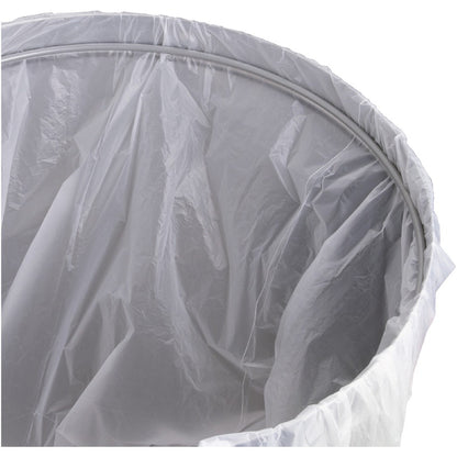Genuine Joe 30 Gallon Stainless Steel Trash Receptacle - 30 gal Capacity - Durable, Heavy Duty - 31.5" Height x 20" Diam