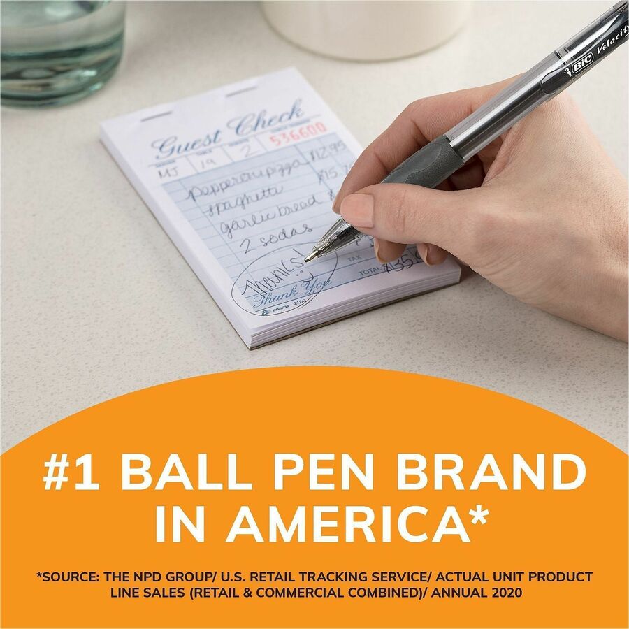 BIC Glide Bold - 1.6 mm Bold Conical Pen Point - Refillable - Retractable - Blue Ink - Blue Barrel - 1 Dozen