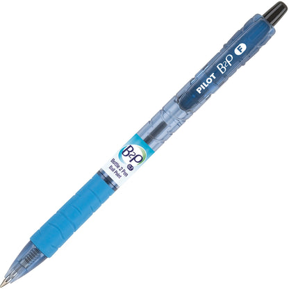 Pilot Recycled Retractable Ballpoint Pens - Fine 0.7mm Point Size - Refillable - Retractable - Black Gel-based Ink - Pla