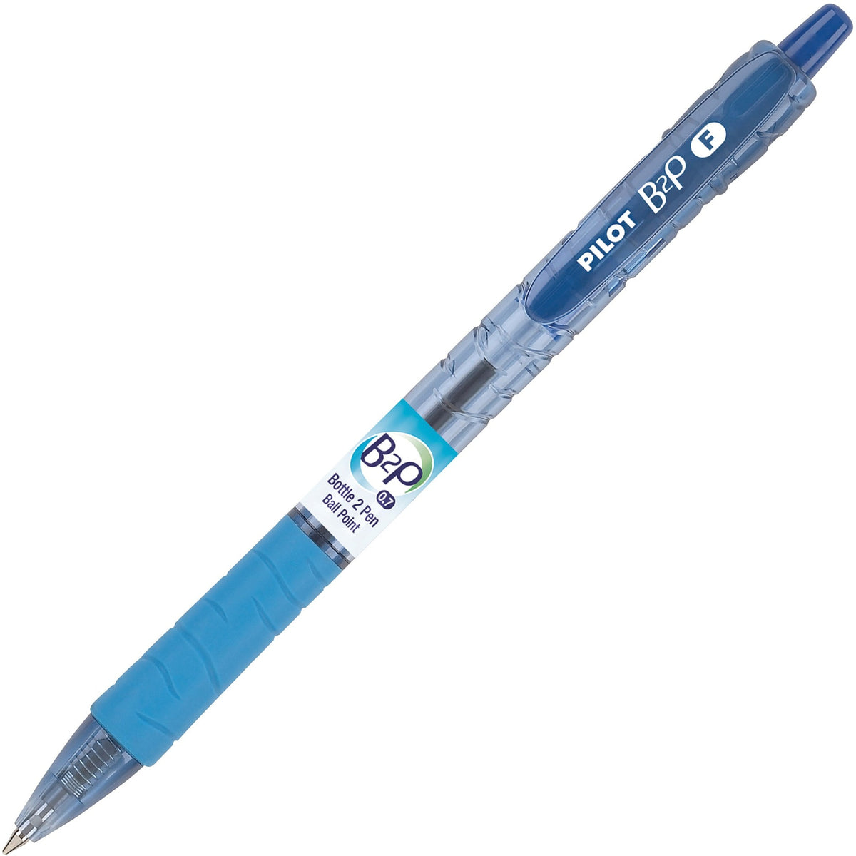 Pilot Recycled Retractable Ballpoint Pens - Fine 0.7mm Point Size - Refillable - Retractable - Blue Gel-based Ink - Plas