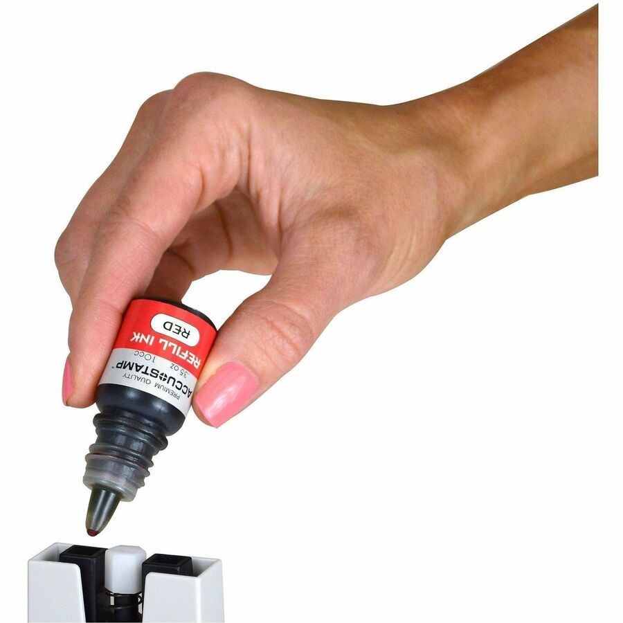 COSCO Accu Stamp Shutter Pre-Ink Refills - Red Ink - 0.33 fl oz - Red - 1 Each