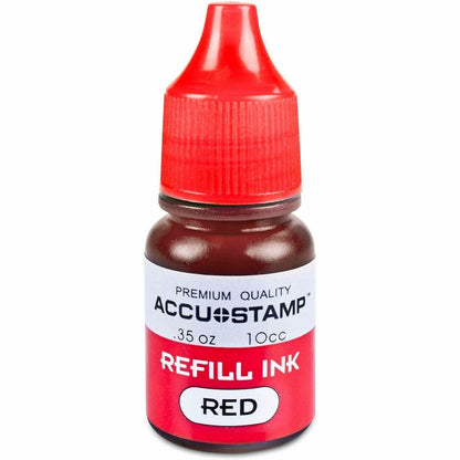 COSCO Accu Stamp Shutter Pre-Ink Refills - Red Ink - 0.33 fl oz - Red - 1 Each