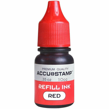 COSCO Accu Stamp Shutter Pre-Ink Refills - Red Ink - 0.33 fl oz - Red - 1 Each