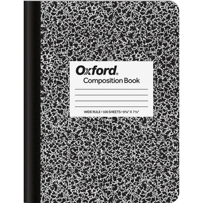 TOPS Wide-Ruled Composition Book - 100 Sheets - Sewn - Wide Ruled Front Ruling - Ruled Red Margin - 9 3/4" x 7 1/2" Shee