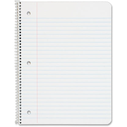 TOPS Wide Rule 1-subject Spiral Notebook - 70 Sheets - Wire Bound - 10 1/2" x 8" Sheet Size - 0.25" Height x 8" Width x 