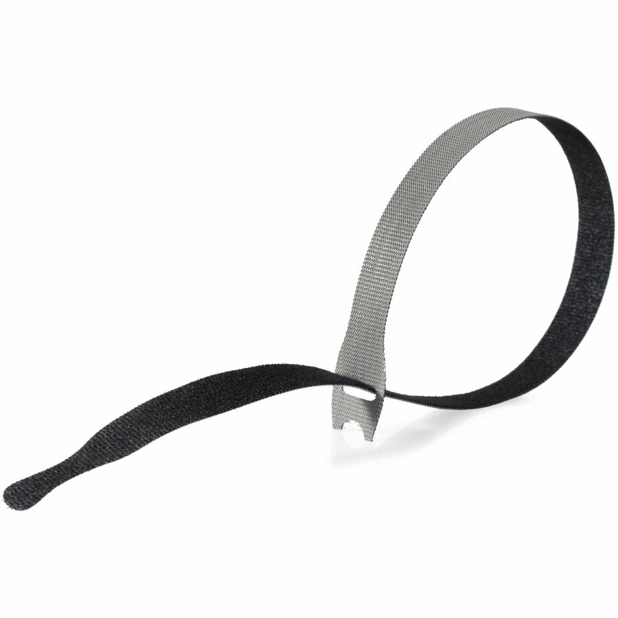 VELCRO® ONE-WRAP Thin Ties 15in x 1/2in Ties Gray & Black 30 ct - Cable Tie - Black, Gray - 25 lb Loop Tensile - 15" Len