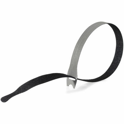VELCRO® ONE-WRAP Thin Ties 15in x 1/2in Ties Gray & Black 30 ct - Cable Tie - Black, Gray - 25 lb Loop Tensile - 15" Len