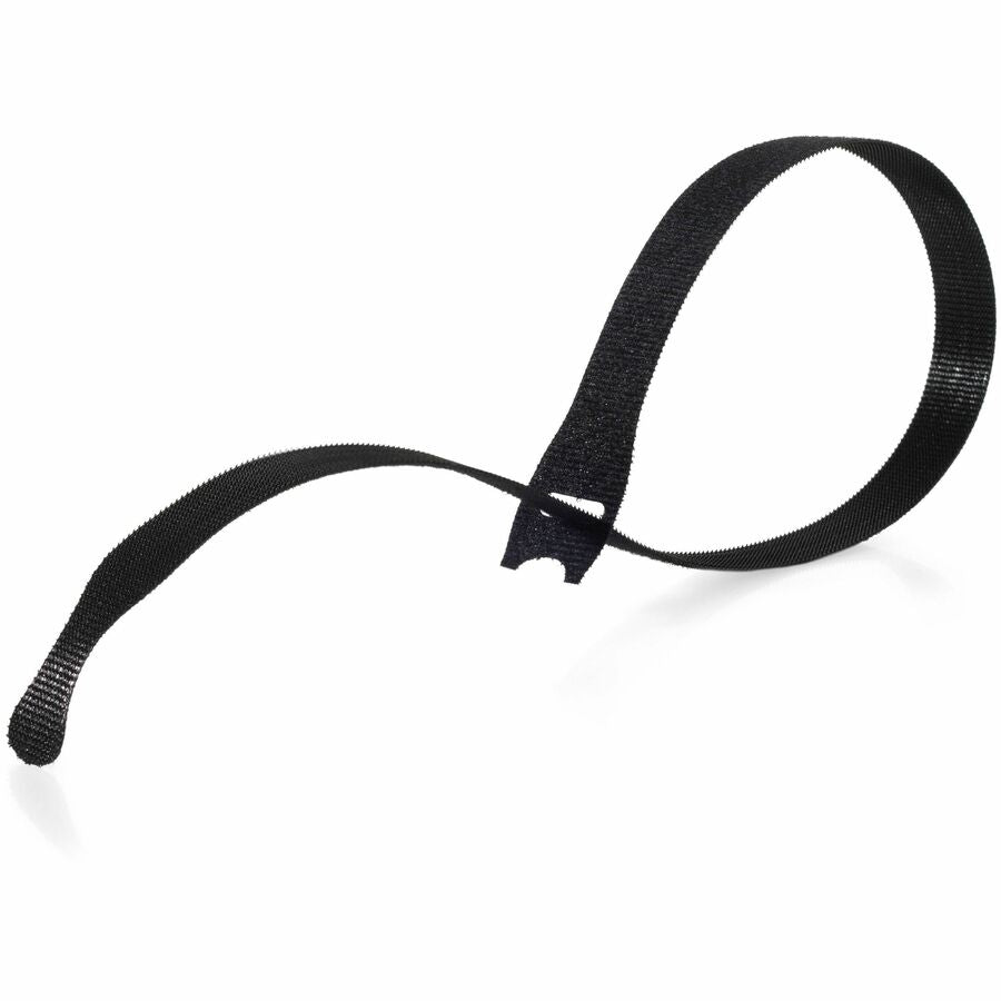VELCRO® ONE-WRAP Thin Ties 15in x 1/2in Ties Gray & Black 30 ct - Cable Tie - Black, Gray - 25 lb Loop Tensile - 15" Len