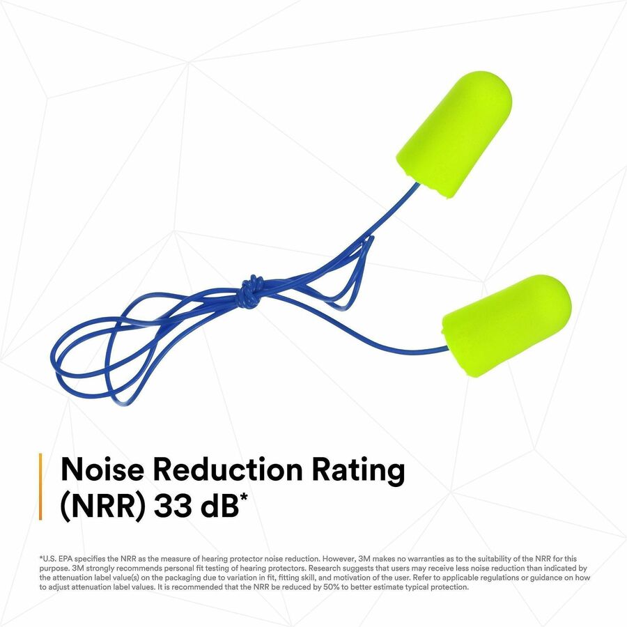 3M soft Yellow Neons Corded Earplugs - Noise Protection - Yellow - Comfortable, Disposable, Corded, Noise Reduction - 2/