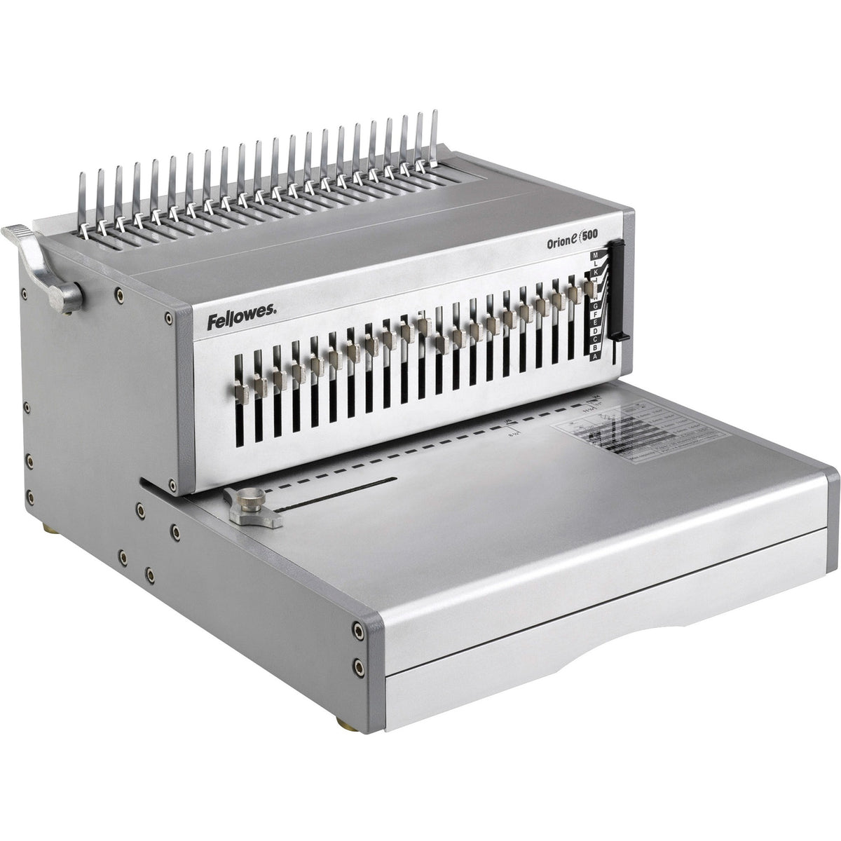 Fellowes Orion E 500 Electric Comb Binding Machine - 9.8" Height x 15.7" Width x 19.8" Depth - Silver