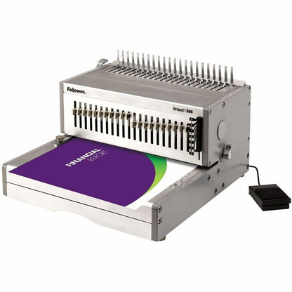 Fellowes Orion E 500 Electric Comb Binding Machine - 9.8" Height x 15.7" Width x 19.8" Depth - Silver