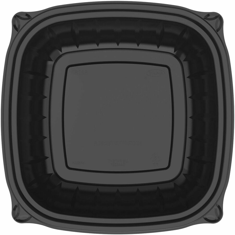 Dart 32 oz (946 ml) Square PP Bowl - Black - Storing - Microwave Safe - Black - Polypropylene Plastic Body - Square - 63
