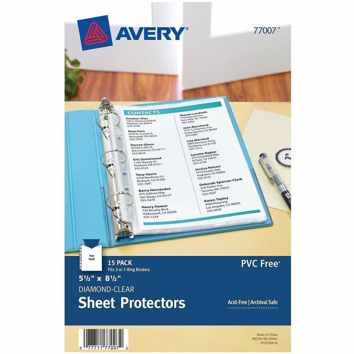 Avery® Mini Diamond Clear Heavyweight Sheet Protectors - 1 x Sheet Capacity - For 5 1/2" x 8 1/2" Sheet - 7 x Holes - 3 