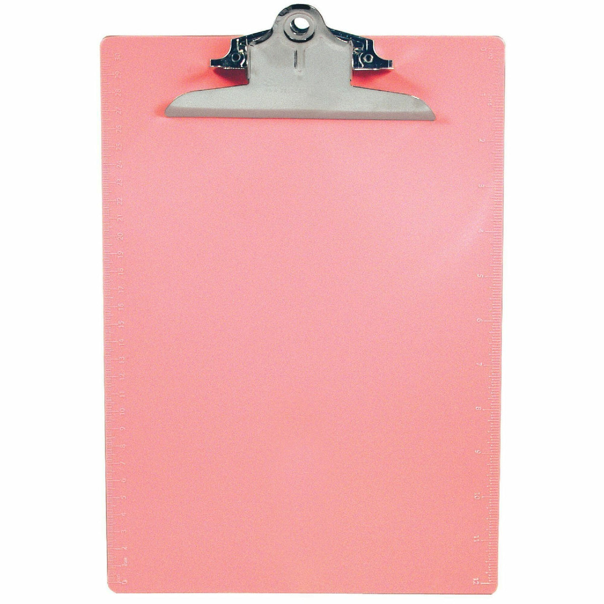 Saunders Recycled 1" Capacity Plastic Clipboard - 1" Clip Capacity - 8 19/64" x 11 45/64" Sheet Size - Plastic - Pink - 