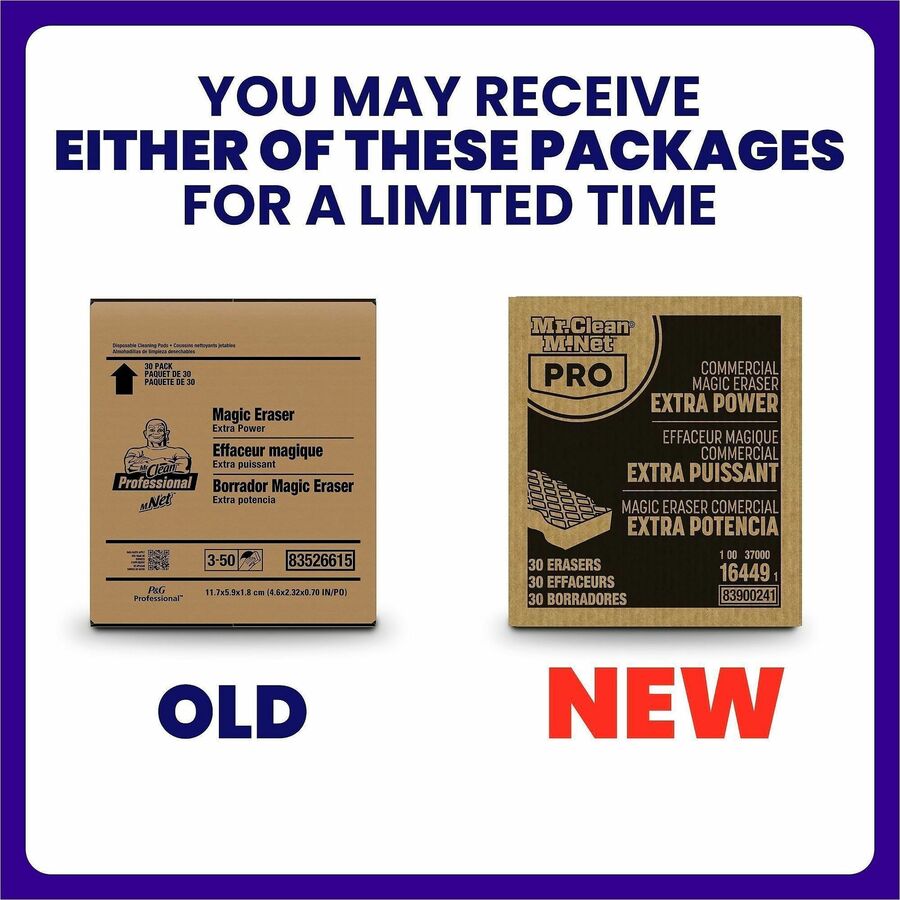 Mr. Clean Extra Durable Magic Eraser Cleaning Pads - For Wall, Floor, Baseboard, Blinds, Door, Stove Top, Refrigerator, 