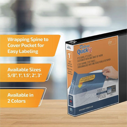 QuickFit 9500 Ring Binder - 1" Binder Capacity - Legal - 8 1/2" x 14" Sheet Size - 200 Sheet Capacity - 3 x 1" Ring - Fa