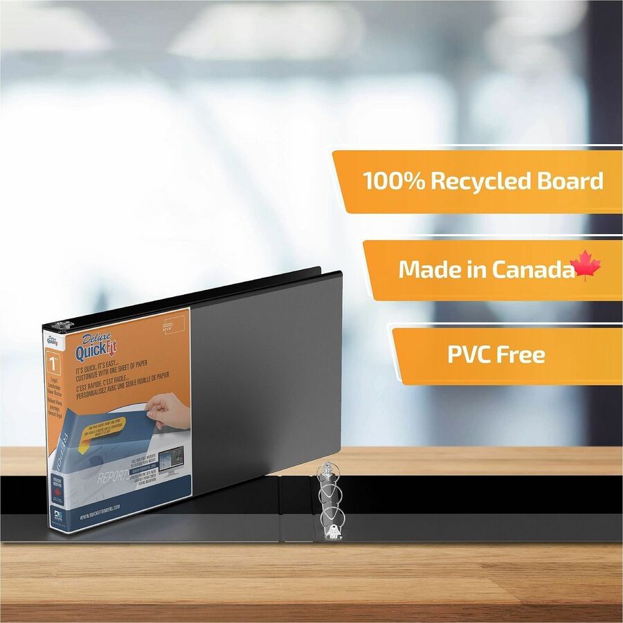 QuickFit 9500 Ring Binder - 1" Binder Capacity - Legal - 8 1/2" x 14" Sheet Size - 200 Sheet Capacity - 3 x 1" Ring - Fa