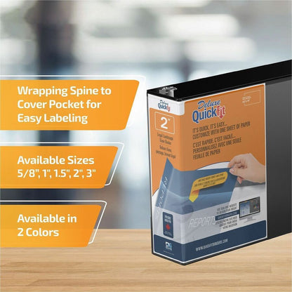 QuickFit 9500 Ring Binder - 2" Binder Capacity - Legal - 8 1/2" x 14" Sheet Size - 400 Sheet Capacity - 3 x 2" Ring - Fa