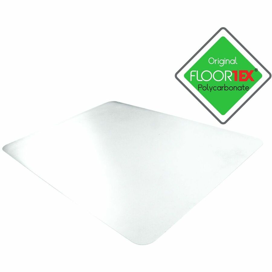 Floortex Desktex® Polycarbonate Desk Pad 19" x 24" - Rectangular - 19" Width x 24" Length x 0.03000" Depth - Clear Backi