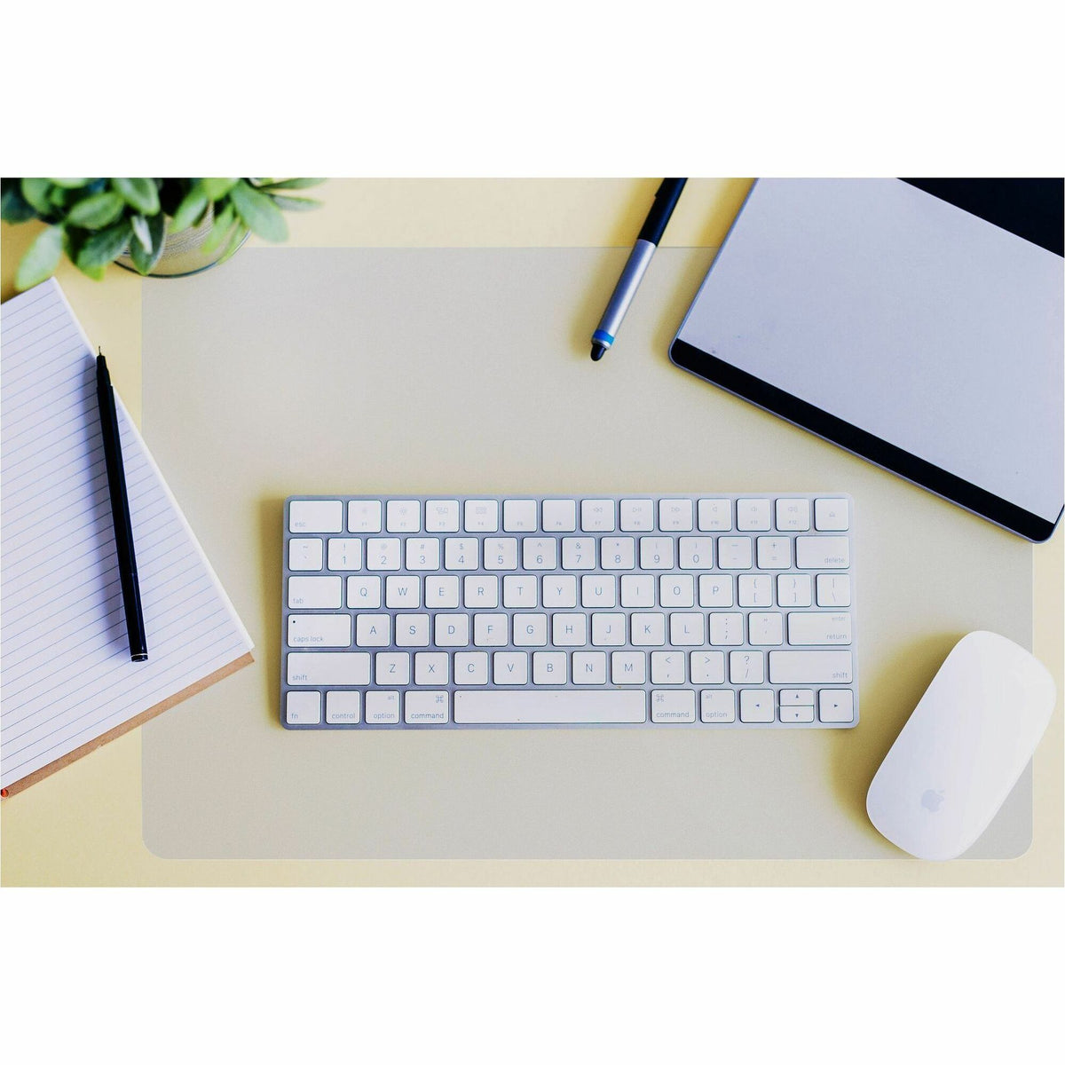 Floortex Desktex® Polycarbonate Desk Pad 19" x 24" - Rectangular - 19" Width x 24" Length x 0.03000" Depth - Clear Backi