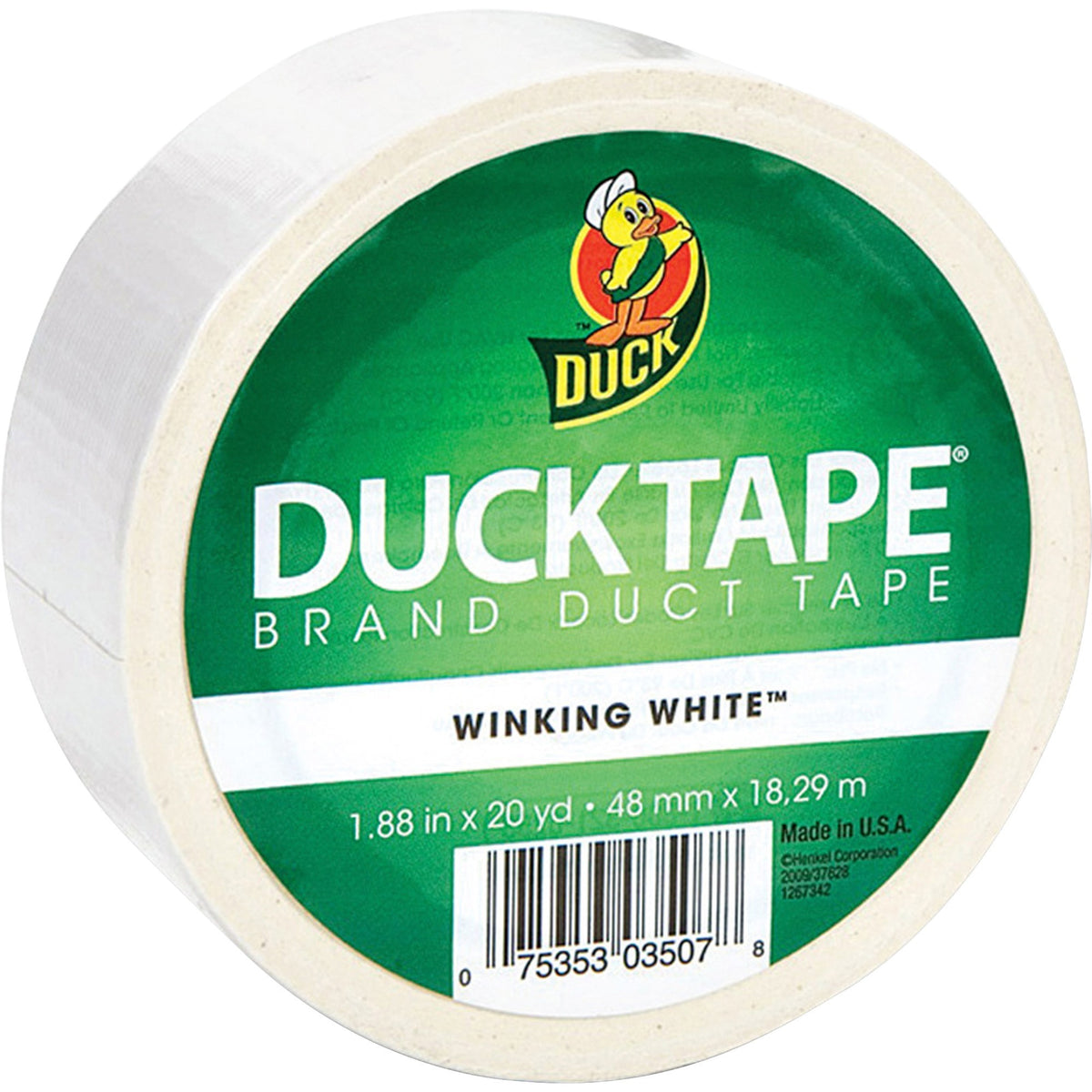 Duck Brand Brand Color Duct Tape - 20 yd Length x 1.88" Width - White - For Repairing, Color Coding, Packing, Crafting -