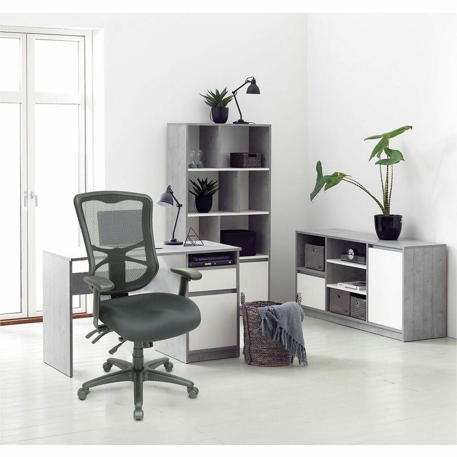 Alera Elusion Executive Chair - Black Seat Color - Fabric Seat Material - Black Back Color - Mesh Back Material - Black 