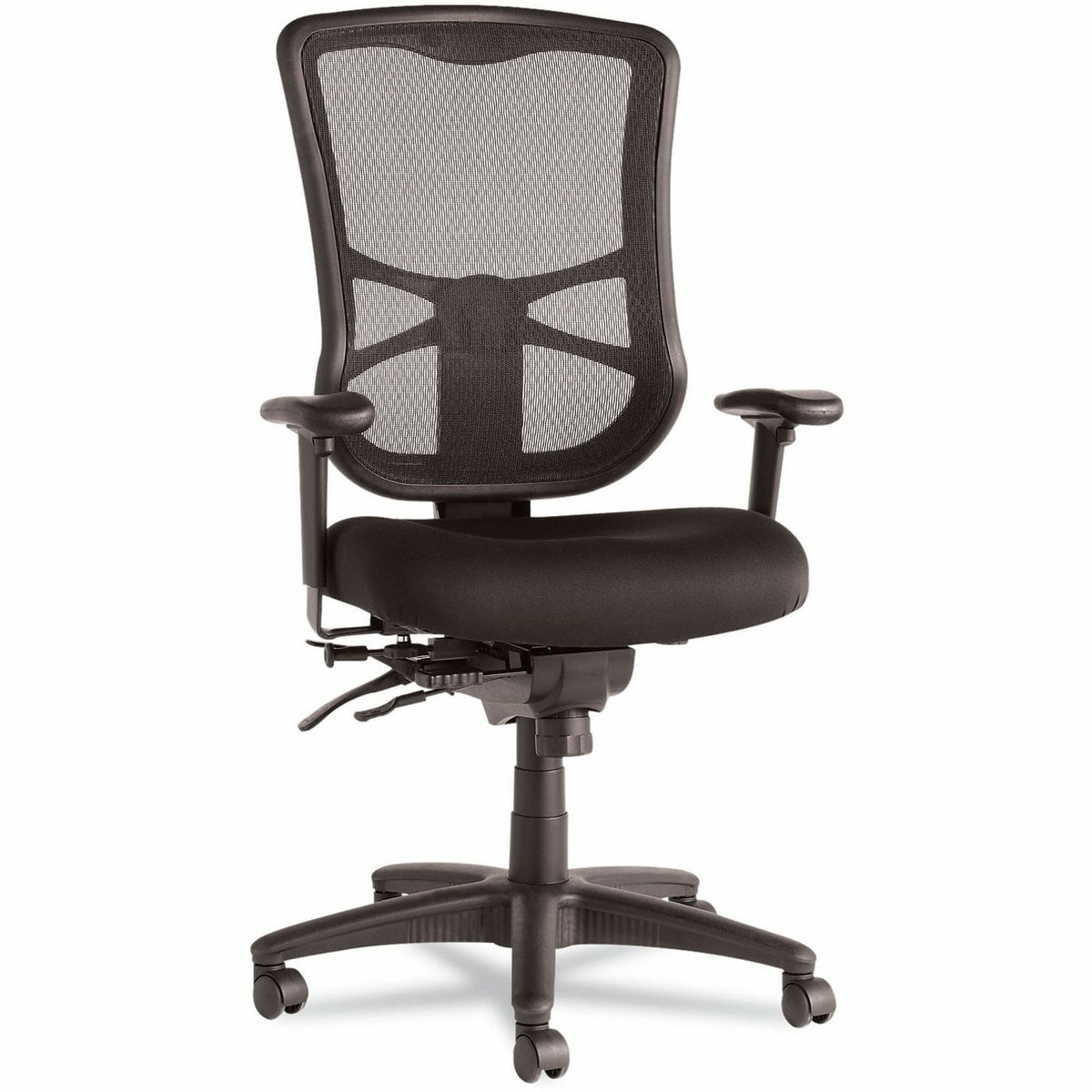Alera Elusion Executive Chair - Black Seat Color - Fabric Seat Material - Black Back Color - Mesh Back Material - Black 