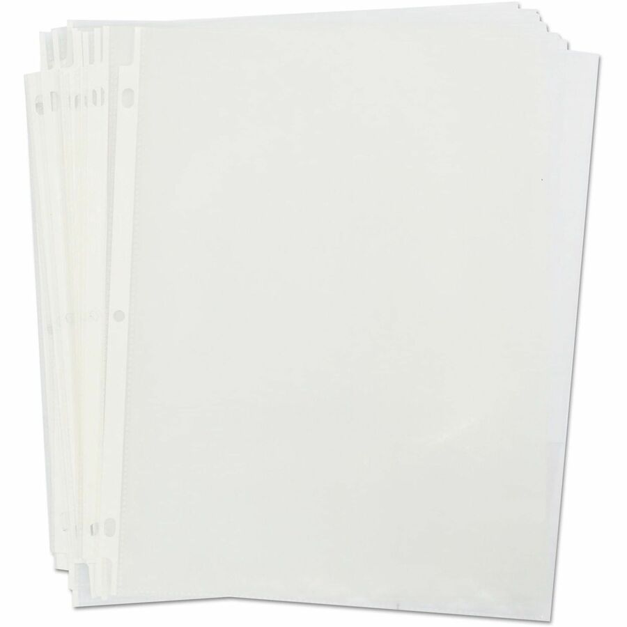 Universal Top-Load Poly Sheet Protector - 2 x Sheet Capacity - For Letter 8 1/2" x 11" Sheet - 3 x Holes - Ring Binder -