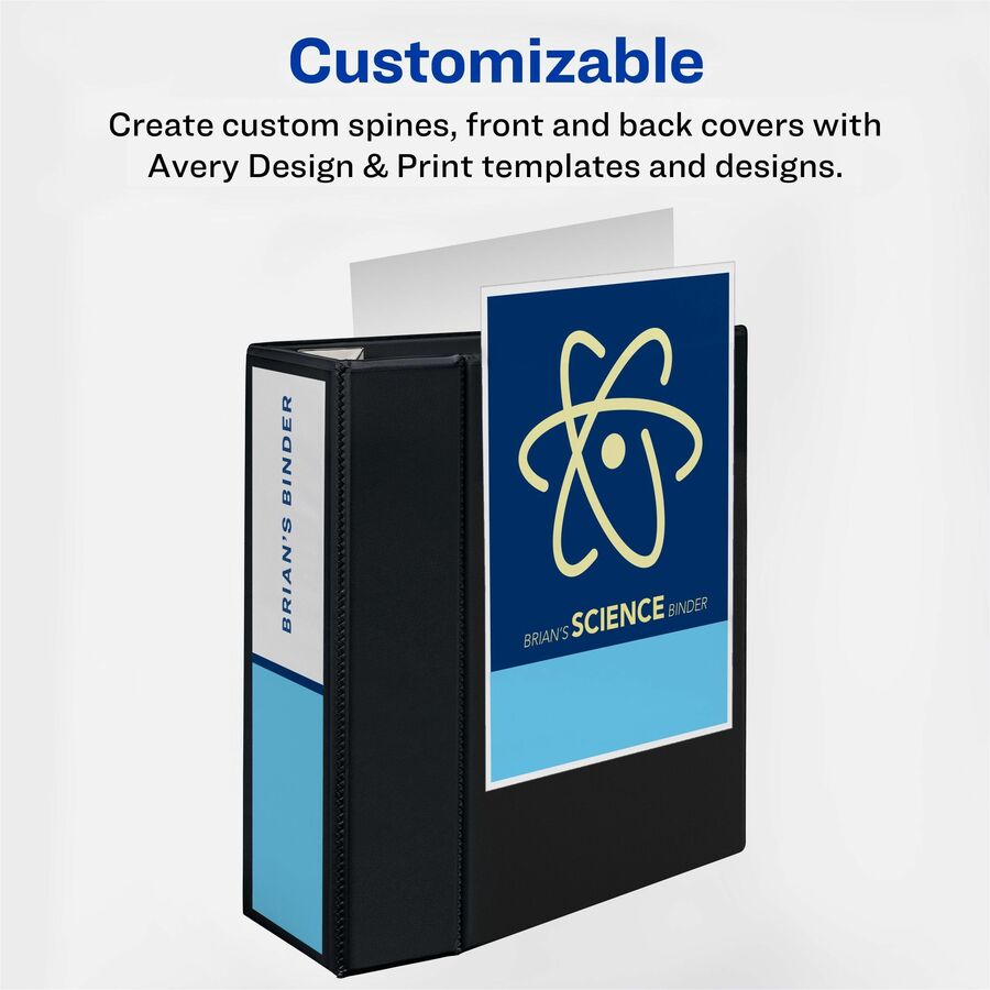Avery® Heavy-Duty View Binders with One Touch EZD Rings - 5" Binder Capacity - Letter - 8 1/2" x 11" Sheet Size - 1050 S