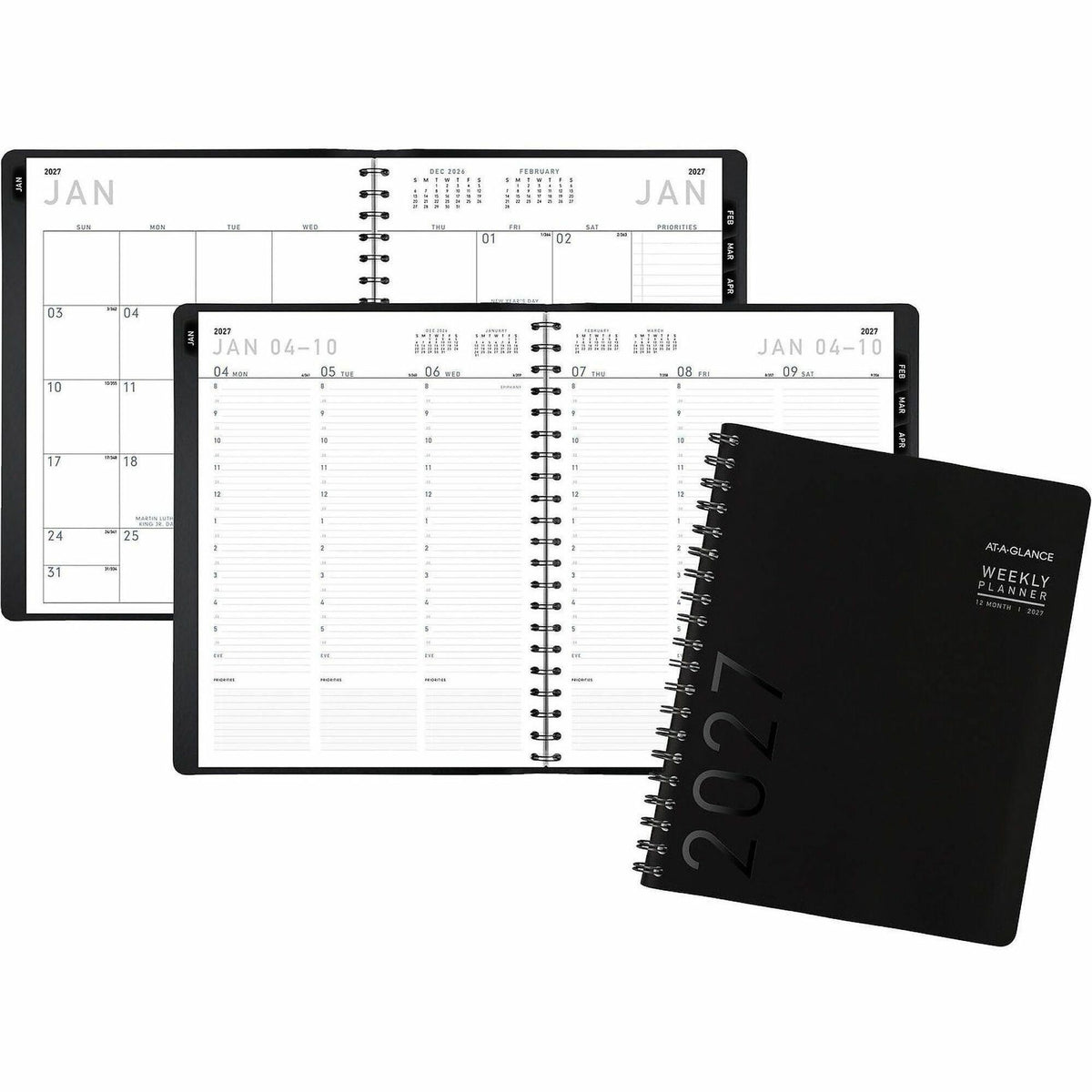 At-A-Glance Contemporary Planner - Large - Julian Dates - Weekly, Monthly - 1 Year - January 2027 to December 2027 - 8:0