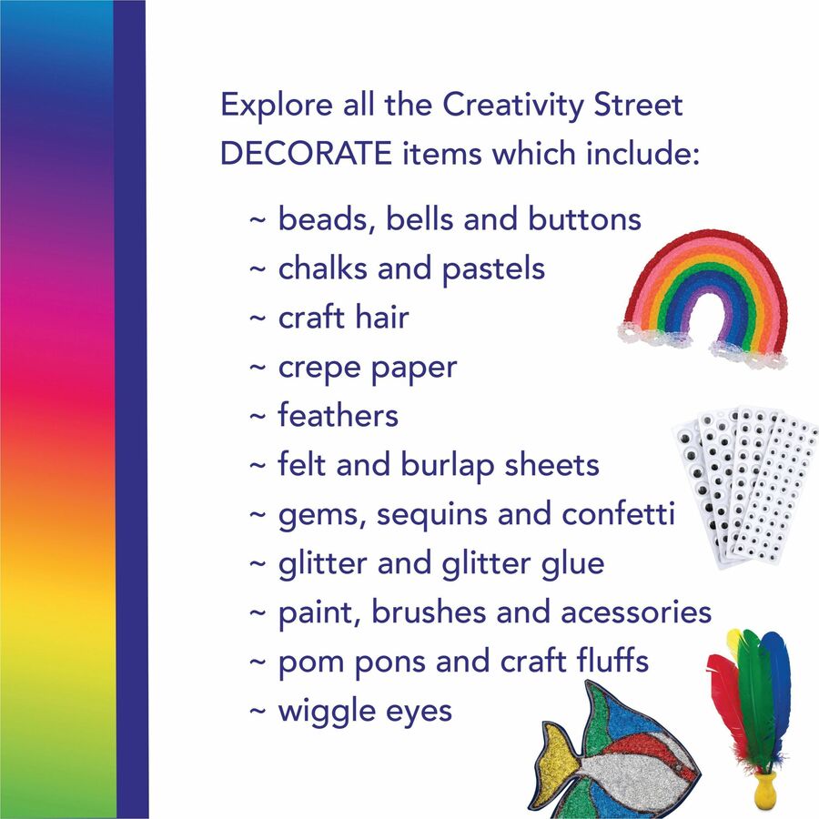 Creativity Street Classroom Size Glitter Chips - Craft, Classroom - Assorted - 8 / Box