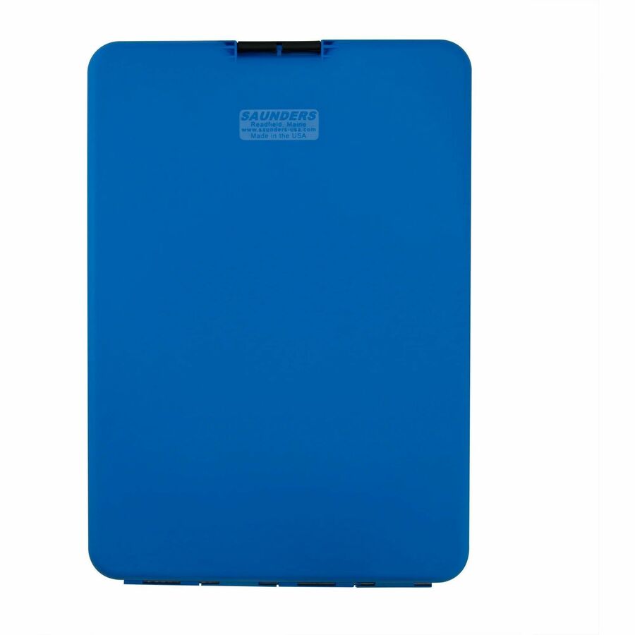 Saunders SlimMate Storage Clipboard - 0.50" Clip Capacity - Polypropylene - Blue - 1 Each