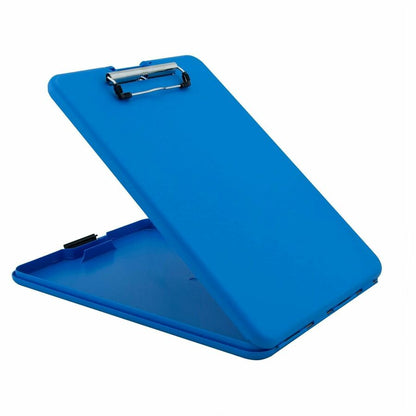 Saunders SlimMate Storage Clipboard - 0.50" Clip Capacity - Polypropylene - Blue - 1 Each