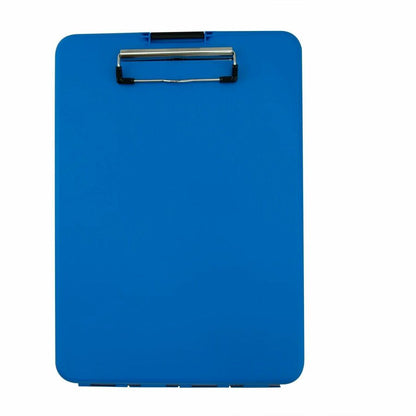 Saunders SlimMate Storage Clipboard - 0.50" Clip Capacity - Polypropylene - Blue - 1 Each