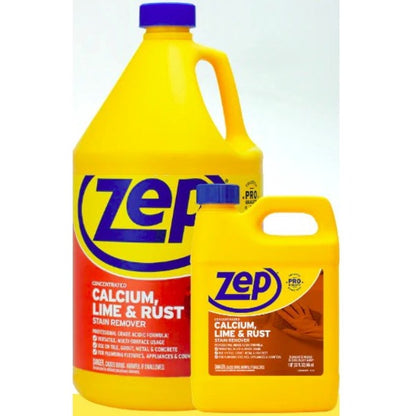 Zep Calcium, Lime & Rust Stain Remover - Concentrate - 128 fl oz (4 quart) - Yellow - 1 Each