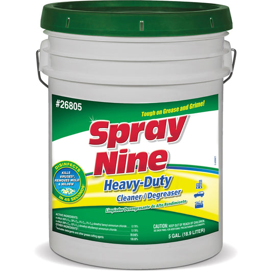 Spray Nine Heavy-Duty Cleaner/Degreaser + Disinfectant - For Multipurpose - 640 fl oz (20 quart) - Mild Scent - 1 Each