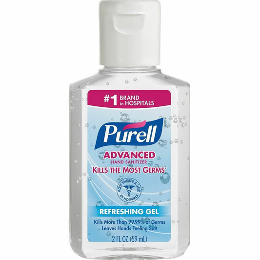 PURELL® Advanced Hand Sanitizer Gel - Clean Scent - 2 fl oz - Flip Top Bottle Dispenser - Kill Germs - Hand, Hospital, S