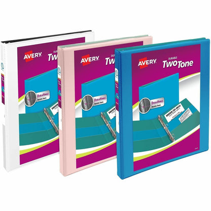 Avery 1/2" Two-Tone View 3-Ring Binder With Pockets - 1/2" Binder Capacity - Letter - 8 1/2" x 11" Sheet Size - 135 Shee