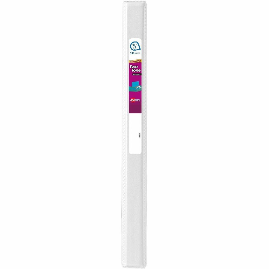 Avery 1/2" Two-Tone View 3-Ring Binder With Pockets - 1/2" Binder Capacity - Letter - 8 1/2" x 11" Sheet Size - 135 Shee