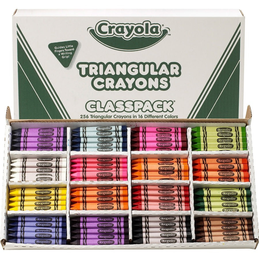Crayola Triangular Anti-roll Crayons - 1 Box
