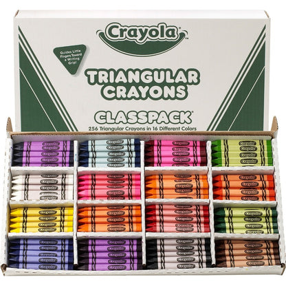Crayola Triangular Anti-roll Crayons - 1 Box
