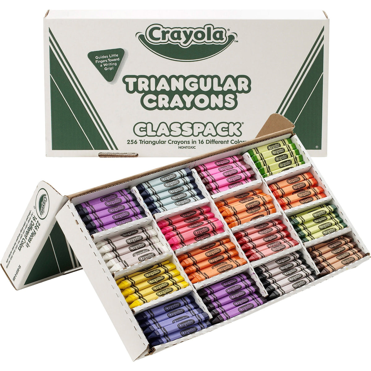 Crayola Triangular Anti-roll Crayons - 1 Box