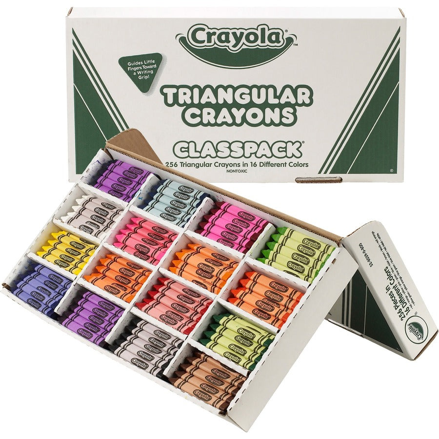 Crayola Triangular Anti-roll Crayons - 1 Box