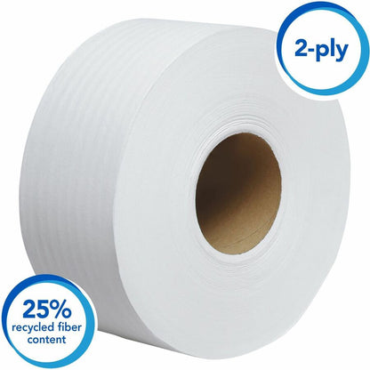 Scott Essential Extra Soft JRT Bathroom Tissue - 3.55" Width x 750 ft Length - White - 12 / Carton