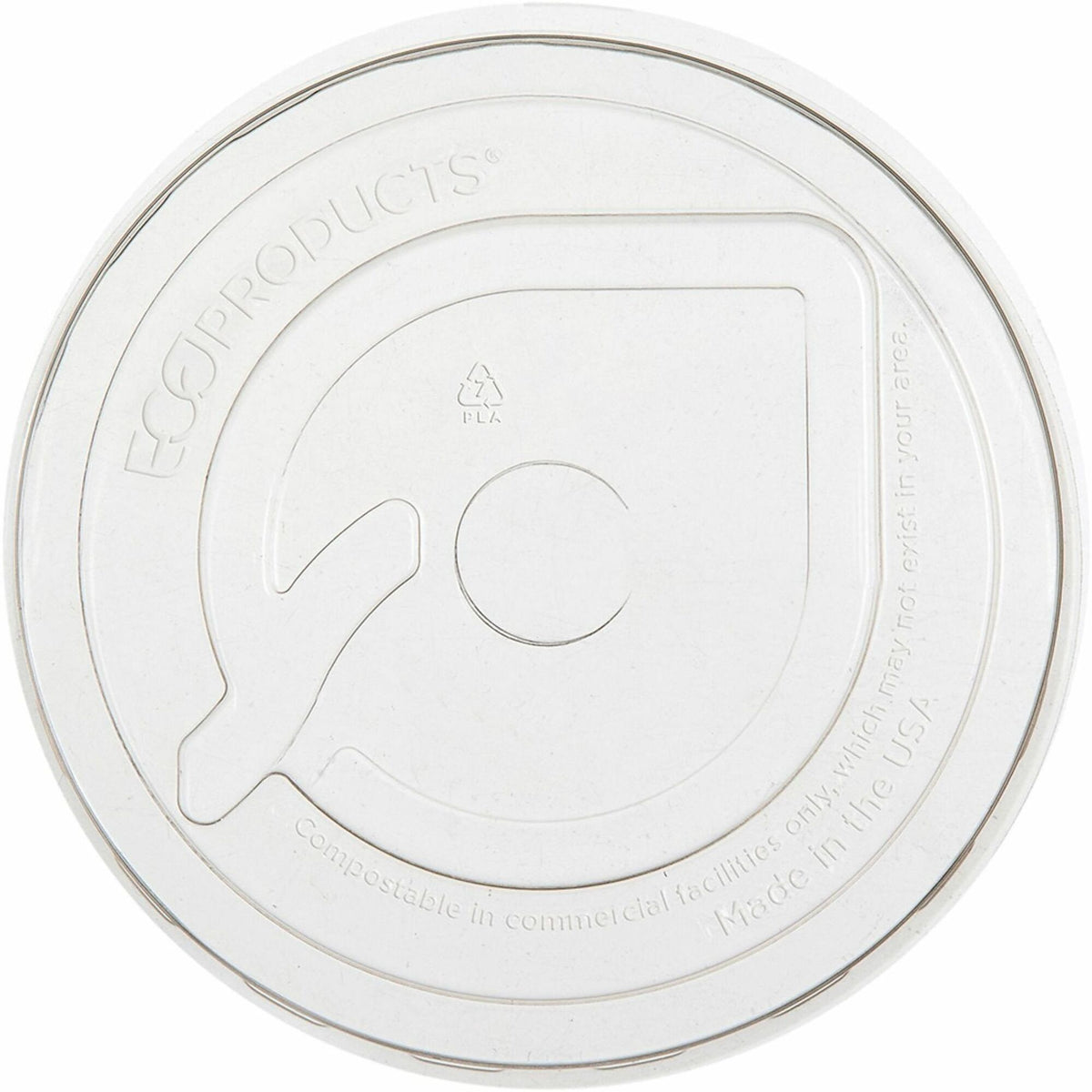 Eco-Products Cold Cup Flat Lids - White - 1000 / Carton