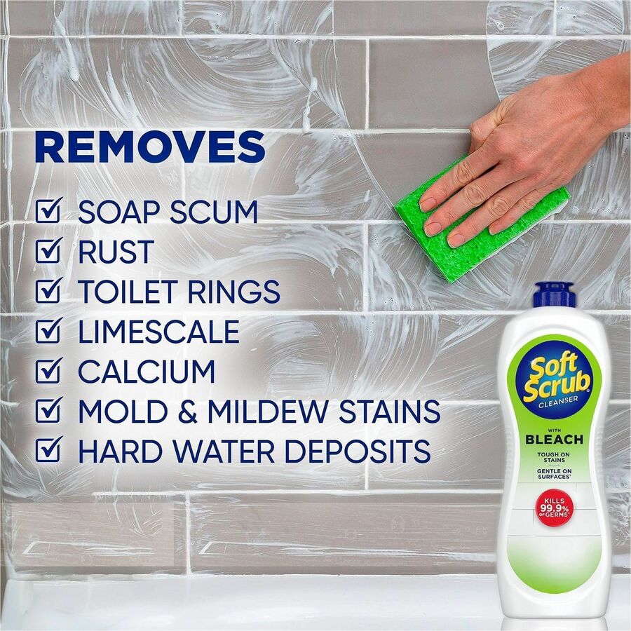 Dial Soft Scrub Bleach Cleanser - 36 fl oz (1.1 quart) - 6 / Carton