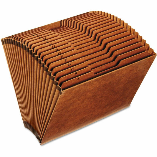 Universal 1/21 Tab Cut Letter Recycled Expanding File - 8 1/2" x 11" - Capacity7/8" Expansion - 21 Pocket - Assorted Tab