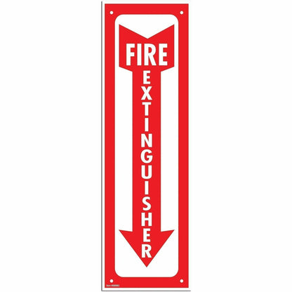 COSCO Fire Extinguisher Sign - Glow in The Dark Design - Print/Message "Fire Extinguisher" - 4" Width x 13" Height - Rec